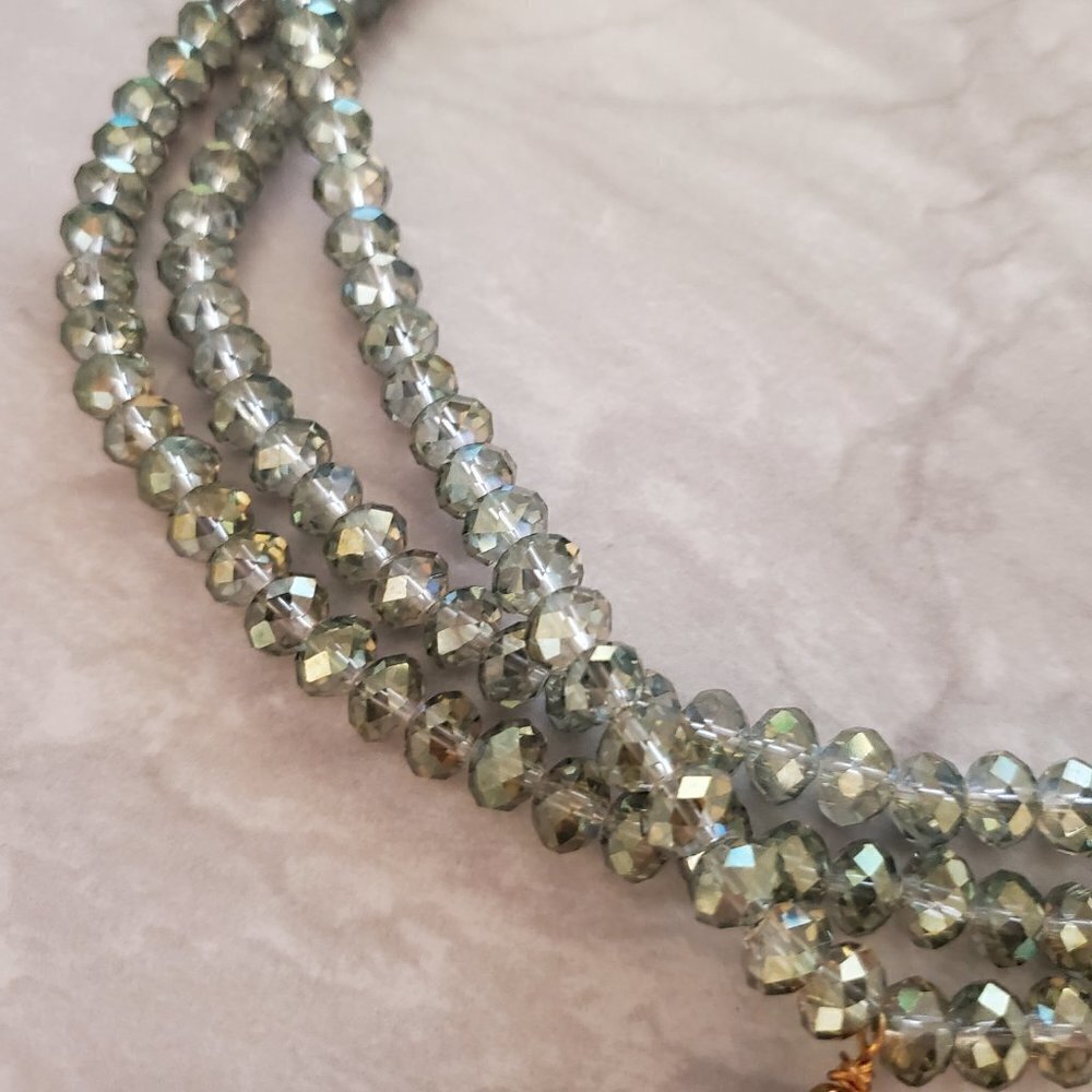 ✨ NEW Ali and Bird Beads Beaded Multi Strand Stone Toggle Pendant Necklace ✨ - Picture 8 of 13